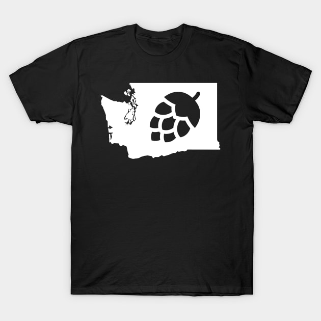 Washington Hops State Home Love Beer Home WA Brewing T-Shirt by agustinbosman